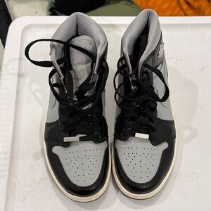 Black and Gray High-Top Sneakers JORDANS